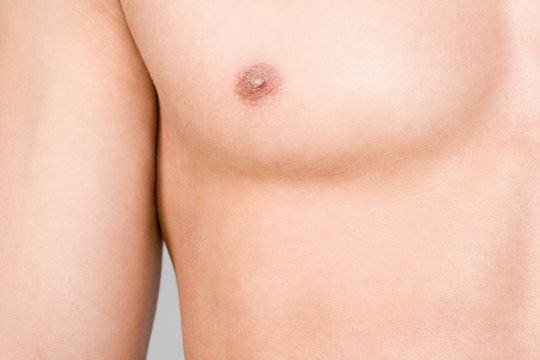 A man's toned chest